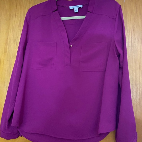 Nine West Purple Women Blouse Sz medium - Picture 3 of 5